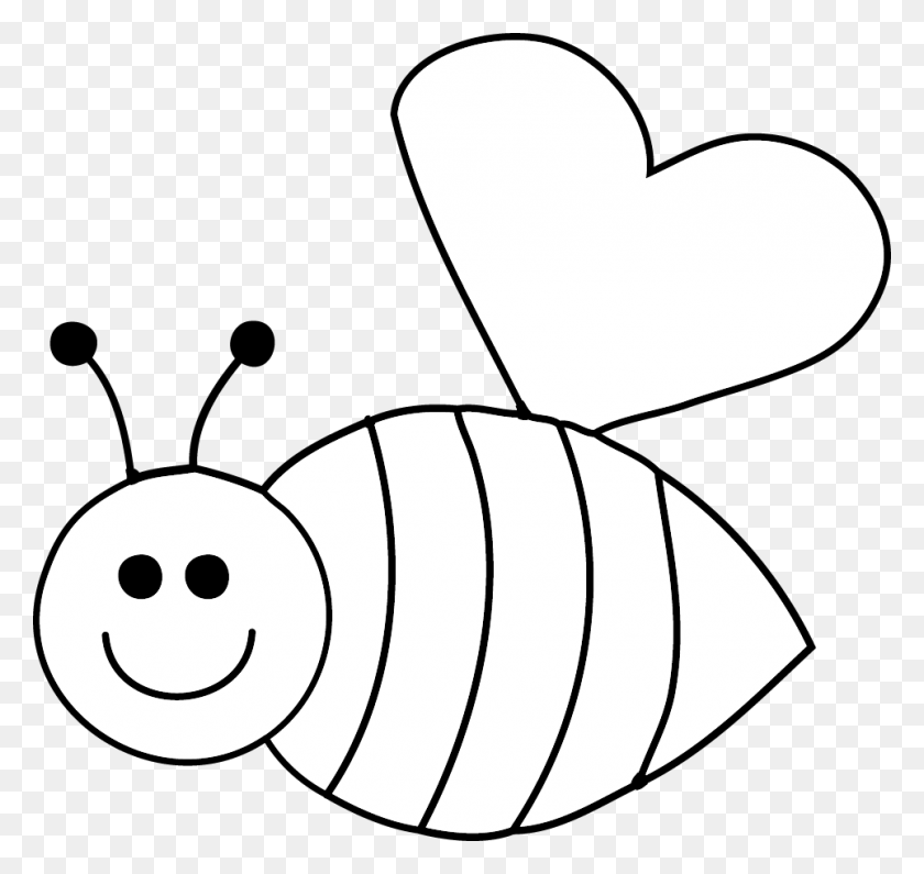 963x908 Abuela Va A La Escuela Bee Mine Freebie Clipart - Bee Clipart Black And White