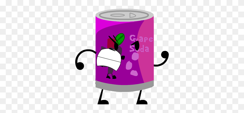 322x331 Grape Clipart Grape Soda - Soda Can Clipart