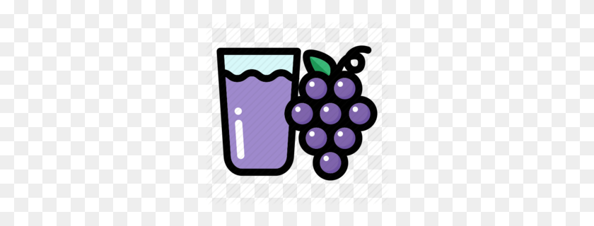 260x260 Grape Juice Clipart - Purple Grapes Clipart