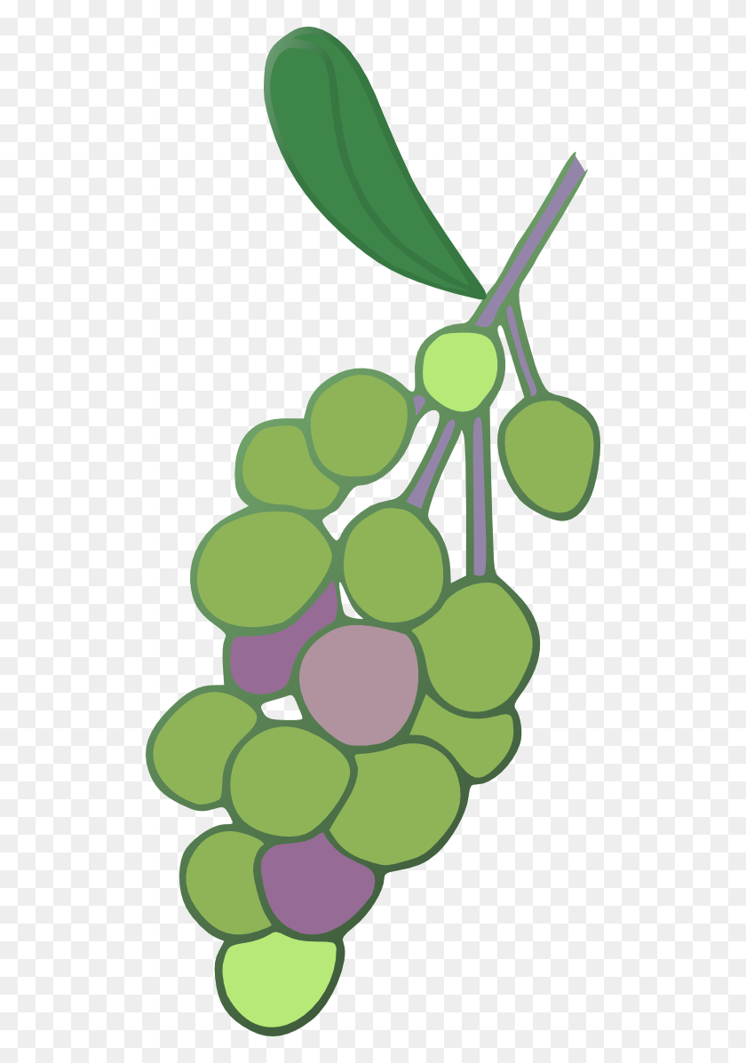 512x1137 Grape Leaf Clip Art - Grape Cluster Clipart