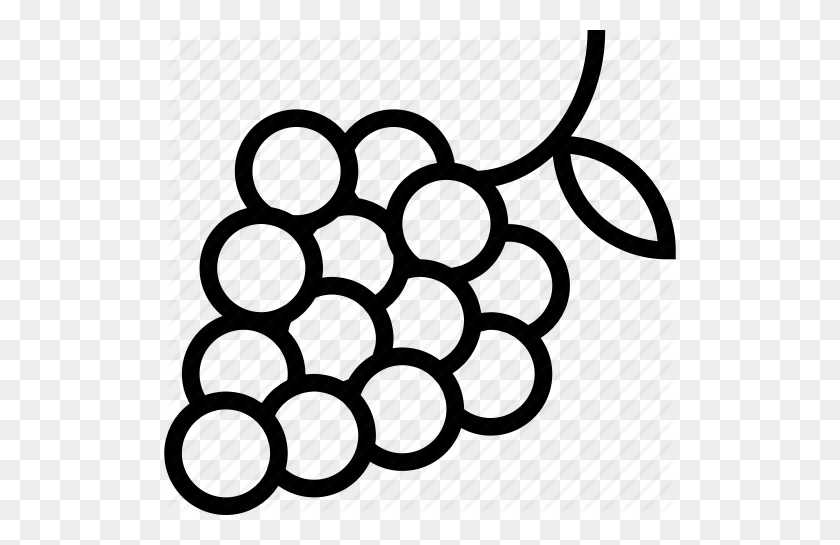 512x485 Grapes Black And White Clipart Interesting Inspiration - Grapes Black And White Clipart