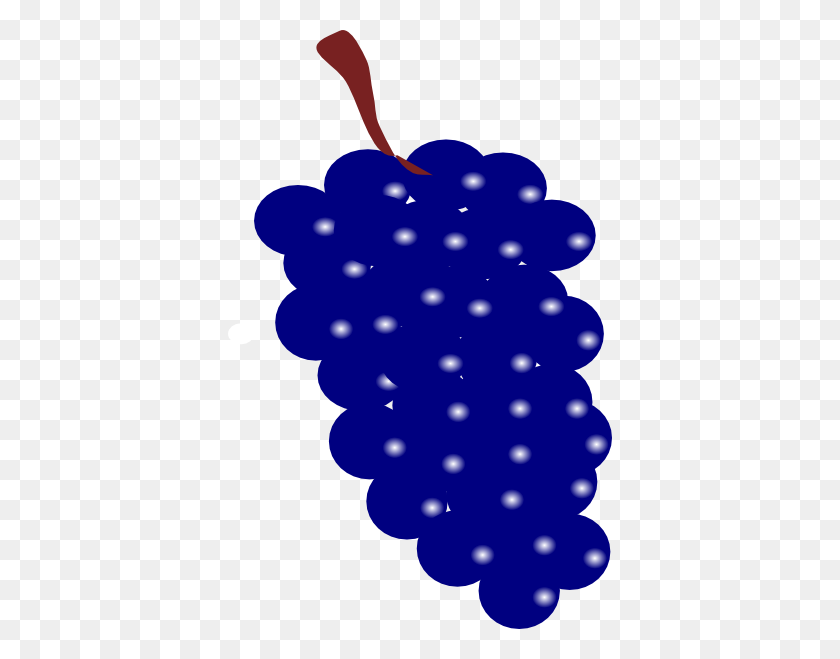 384x599 Grapes Blue Clip Art - Blue Raspberry Clipart