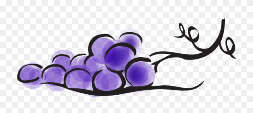 850x346 Grapes Cartoon Png Png - Purple Grapes Clipart