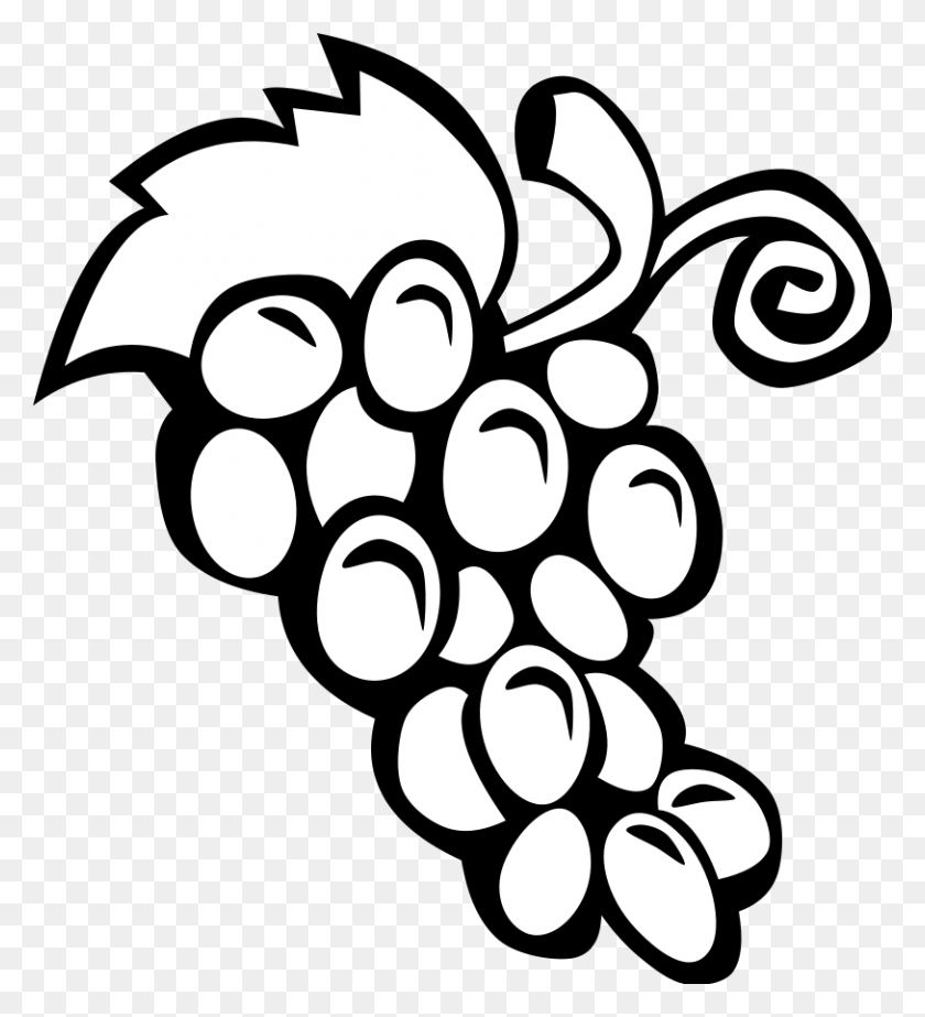 813x900 Grapes Clipart - Strawberry Vine Clipart