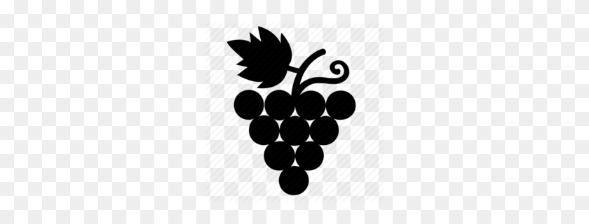 260x260 Grapes Clipart - Grapes Black And White Clipart