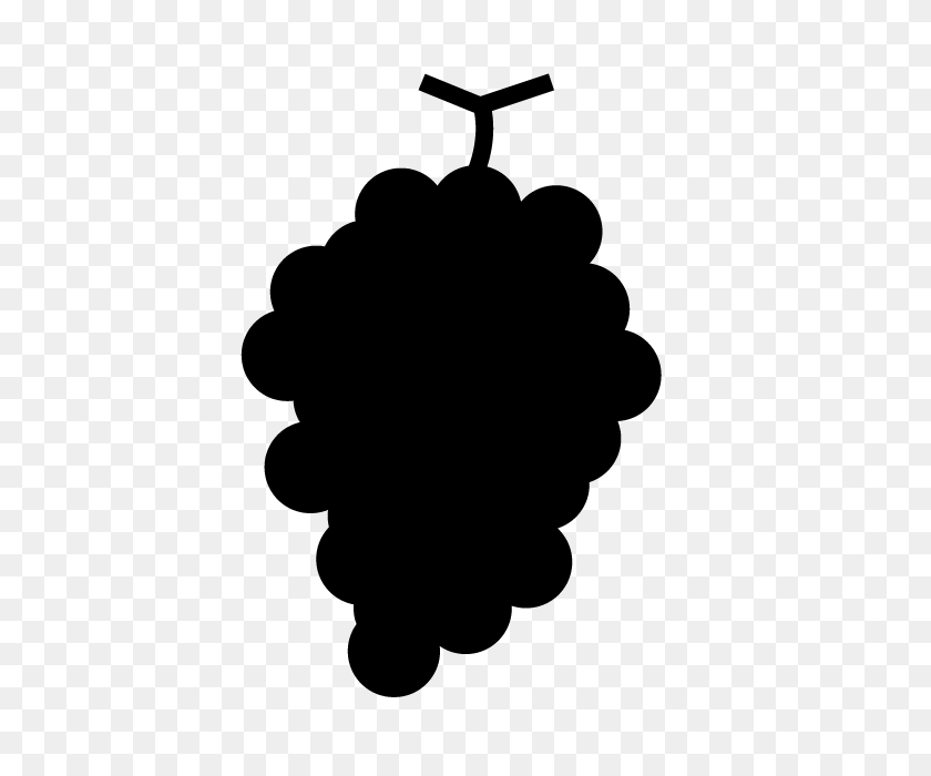 640x640 Grapes Fruits Free Icon Clip Art Material - Grapes Clipart Black And White