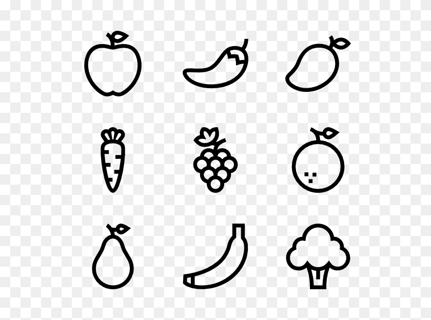 600x564 Grapes Icons - Grapes Black And White Clipart
