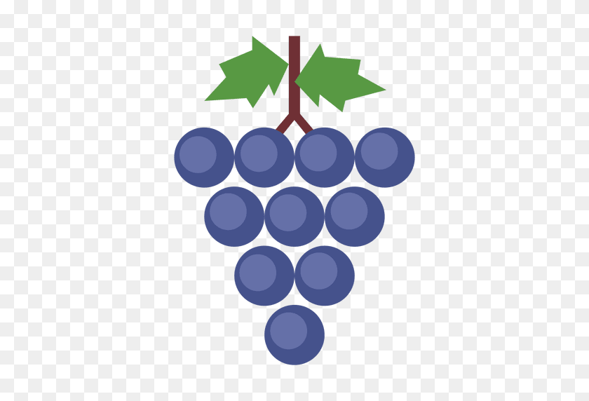 512x512 Grapes Leaves Cluster - Bunch Of Grapes Clipart