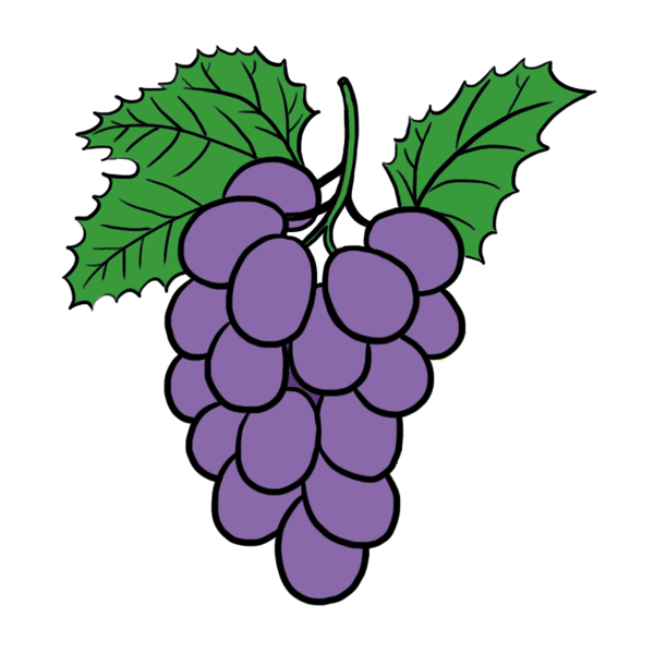 600x600 Grapeseedstudios On Scratch - Фиолетовый Виноград Клипарт