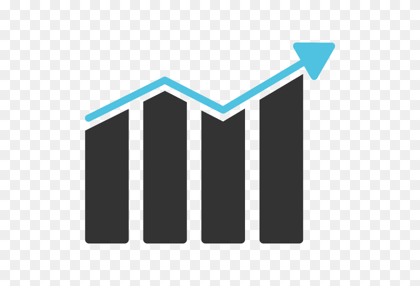 512x512 Graph Clipart Trendline - Growth Chart Clipart