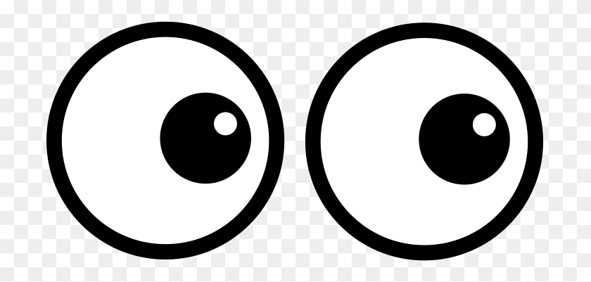 707x341 Graphic Black And Whit - Eye Ball PNG