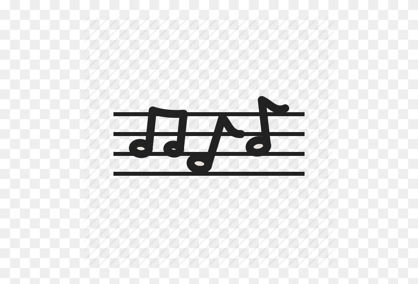 512x512 Graphic, Melody, Music, Musical, Note, Notes, Staff Icon - Music Staff PNG