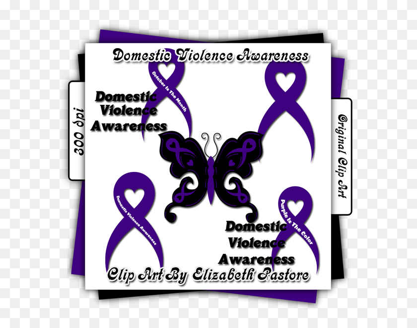 600x600 Graphics Of Domestic Violence Awareness Clip Art Purple Ribbon - Violence Clipart