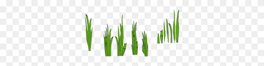 300x152 Grass Blades And Clumps Clip Art - Grass And Flowers Clipart