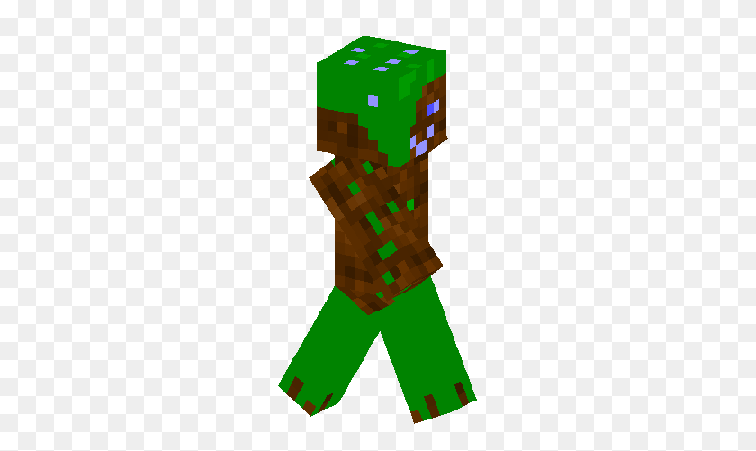 221x441 Grass Dude Skin De Minecraft Pieles - Minecraft Grass Block Png