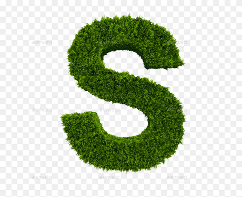 1000x800 Grass Letters - Letter S PNG