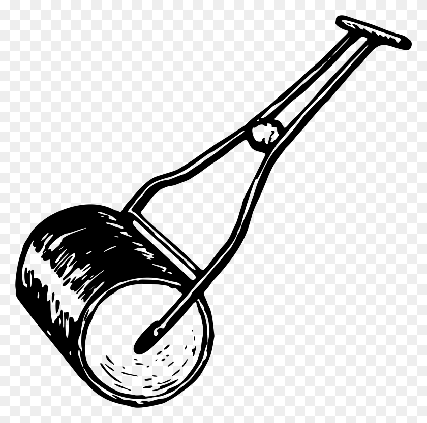 2400x2381 Grass Roller Vector Clipart Image - Lawn Care Clip Art Free