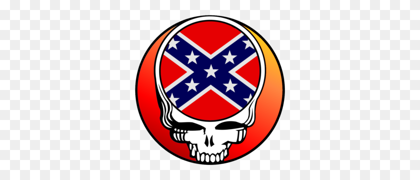 300x300 Grateful Dead Logo Dixie Skull Imágenes Gratis - Rebel Flag Clipart