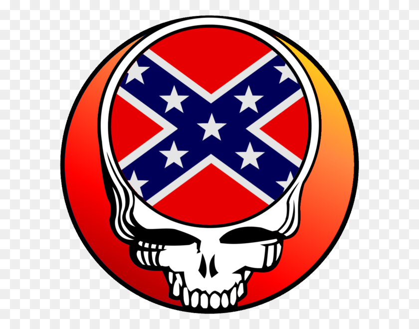 600x600 Grateful Dead Logo Dixie Skull Free Images - Confederate Clipart