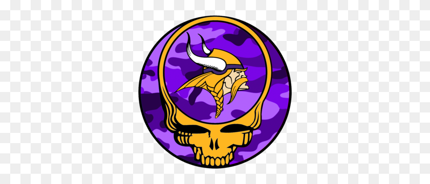300x300 Grateful Dead Logo Purple Camo Yellow Skull Free Images - Skull Logo PNG