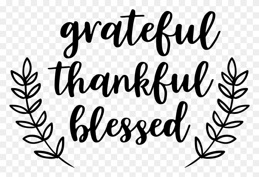 1827x1207 Grateful Thankful Blessed - Thankful PNG