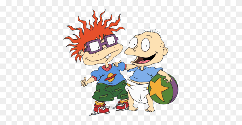 400x373 Gratis Vektorgrafik Med Rugrats Tommy Och Chuckie - Rugrats Clipart