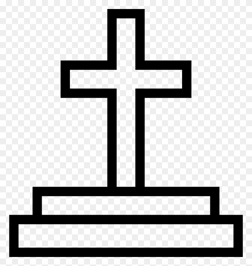 926x980 Grave Cemetery Tomb Stone Sepulchre Cross Png Icon Free - Cemetery PNG