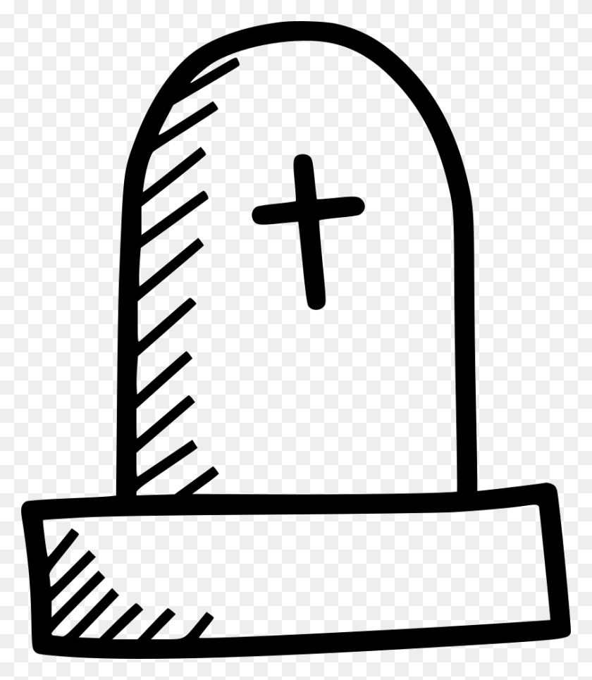 844x980 Grave Cemetery Tomb Stone Sepulchre Graveyard Png Icon Free - Cemetery PNG