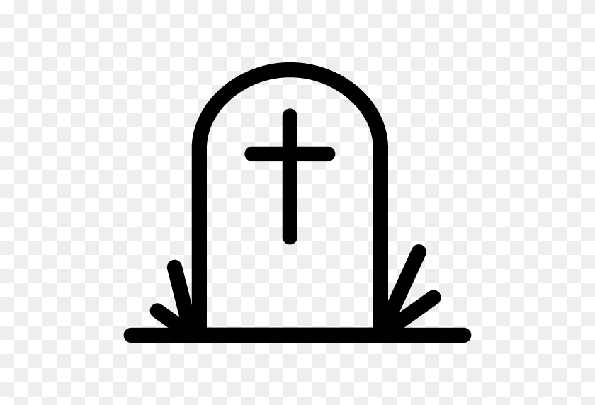 512x512 Gravestone Png Image - Tombstone Clipart Black And White