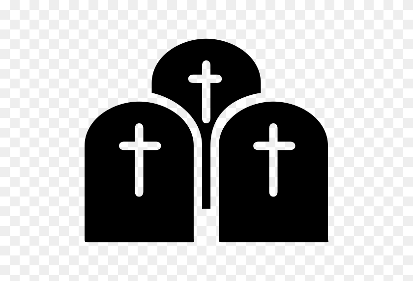 512x512 Кладбище, Кладбище Крест, Значок Креста Хэллоуина С Png - Кладбище Png