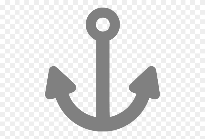 512x512 Gray Anchor Clipart, Explore Pictures - Anchor With Rope Clipart
