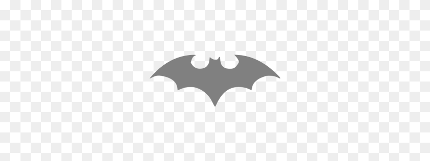 256x256 Gray Batman Icon - Batman Symbol PNG