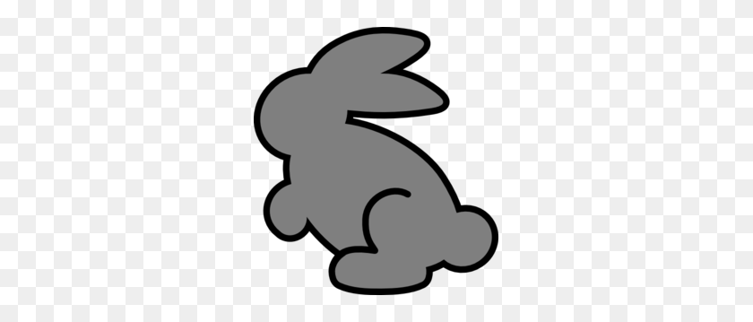 273x299 Gray Bunny Clip Art - Clipart Bunny