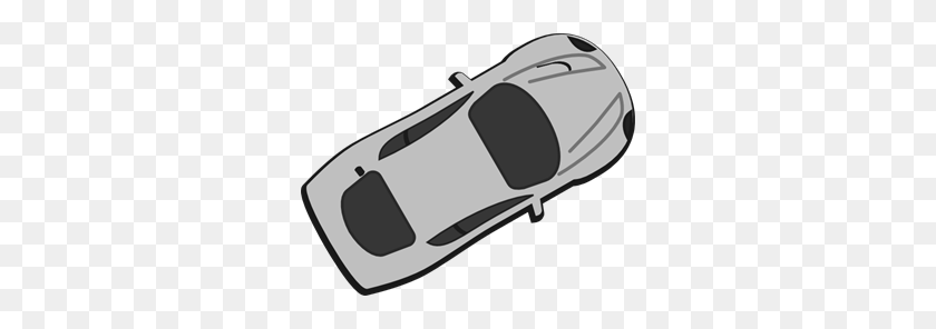 300x236 Gray Car - Car Top View PNG