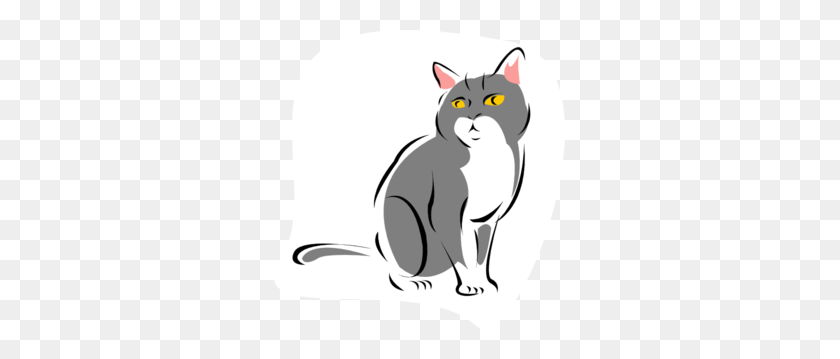 291x299 Gray Cat Clip Art Free Cliparts - Calico Cat Clipart