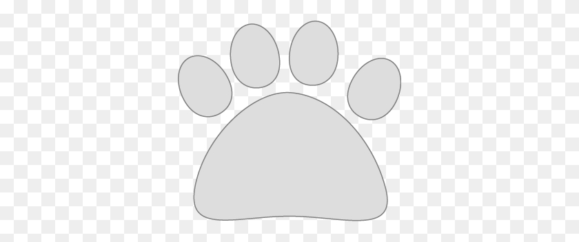 324x292 Gray Cat Paw Clip Art - Cat Paw Print PNG
