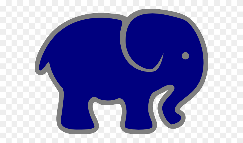 600x436 Gray Clipart Blue Elephant - Elephant Images Clip Art