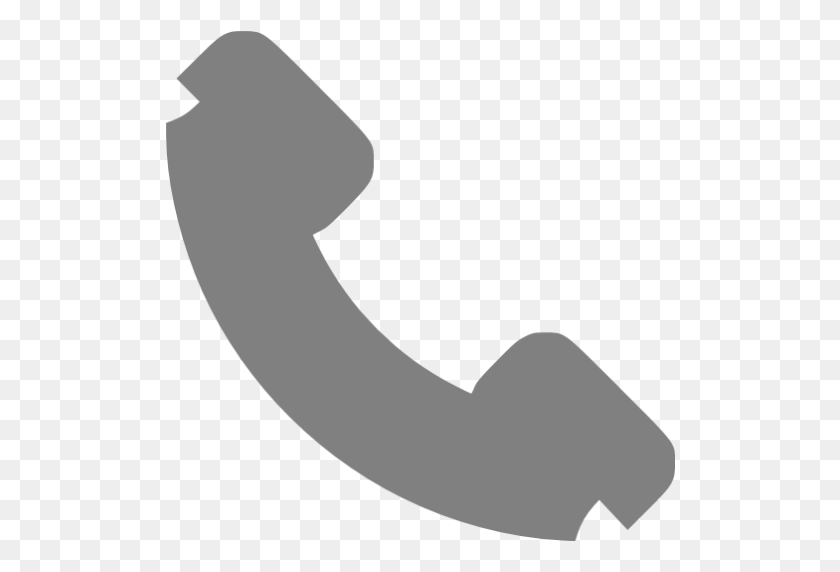 512x512 Серый Клипарт Телефон - Телефонный Звонок Клипарт
