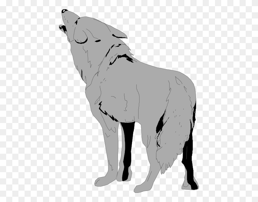 456x597 Gray Coyote With Fur Clip Art - Fur Clipart