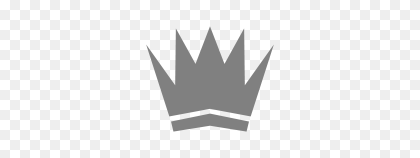 256x256 Gray Crown Icon - Crown Logo PNG