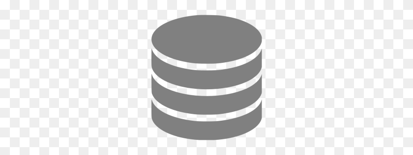 256x256 Gray Database Icon - Database Icon PNG