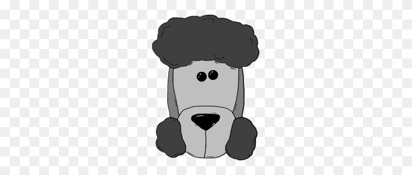 219x298 Gray Dog Face Clip Art - Dog Face Clipart Black And White