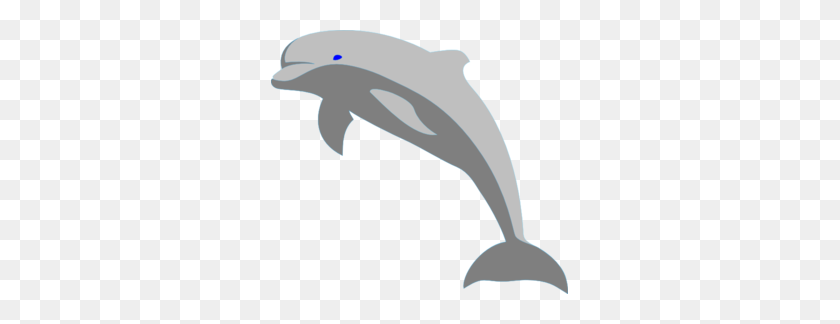 297x264 Gray Dolphin Clip Art - Dolphin Clipart Black And White