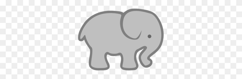 297x216 Gray Elephant Outline Clip Art One Day Lil Baby, One Day - Elephant Trunk Clipart