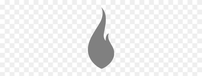256x256 Gray Flame Icon - Flame Icon PNG