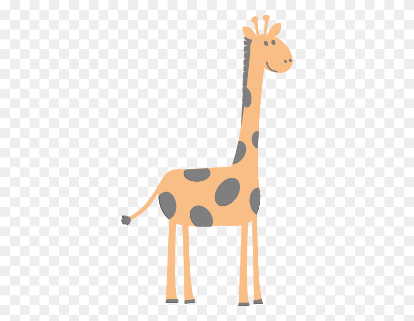 348x592 Gray Orange Giraffe Png Clip Arts For Web - Giraffe Clip Art Free