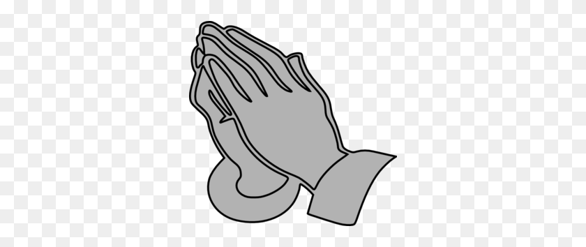 298x294 Gray Praying Hands Clip Art - Praying Hands Black And White Clipart