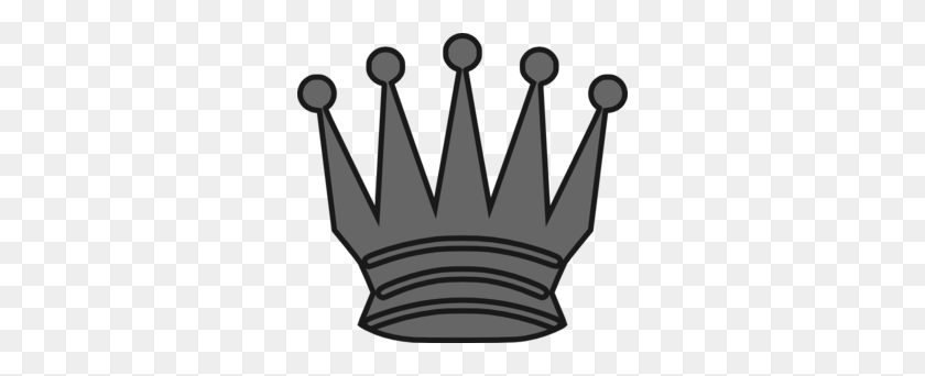 300x282 Gray Queen Crown Clip Art - Queen Crown Clipart Black And White