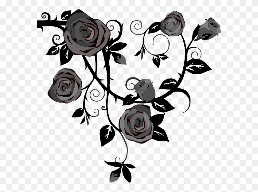 600x565 Gray Roses No Background Clip Art - Family Clipart Transparent Background