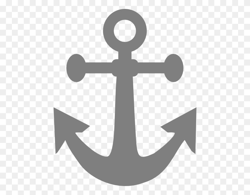 480x595 Gray Sailor Anchor Clip Art - Sailor PNG